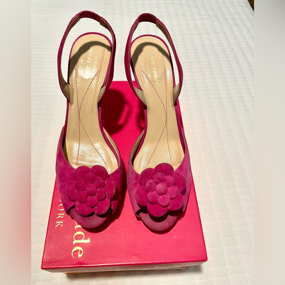 Kate Spade Grand Pink Suede Shoes